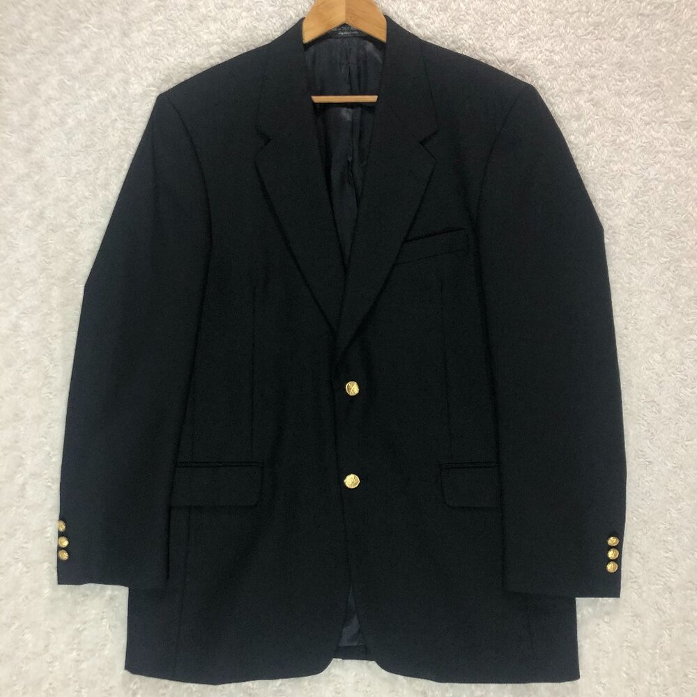 Croft & Barrow Wrinkle-Resistant Men's Black 2 Button Blazer‎ Size 42L